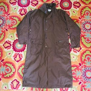 HARRY HALL brown snap duster/excellent/MS